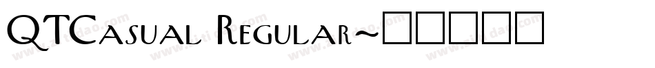 QTCasual Regular字体转换